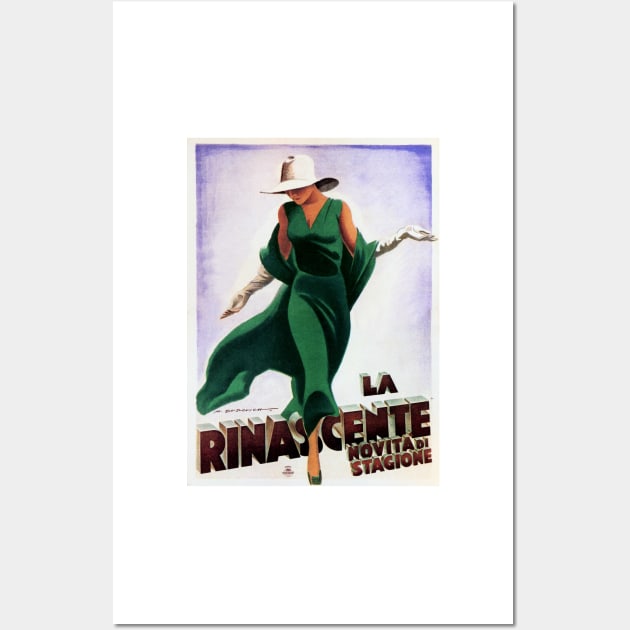 La Rinascente Italian Department Store Advertisement Vintage Art Deco Wall Art by vintageposters